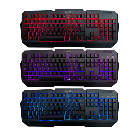 Kit teclado + raton + auriculares + alfombrilla gaming coolbox x - wing 2
