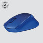 Mouse raton logitech m330 optico wireless inalambrico silent plus azul