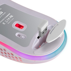 Mouse raton mars gaming mmw3 optico wireless inalambrico 6 botones 3200ppp blanco