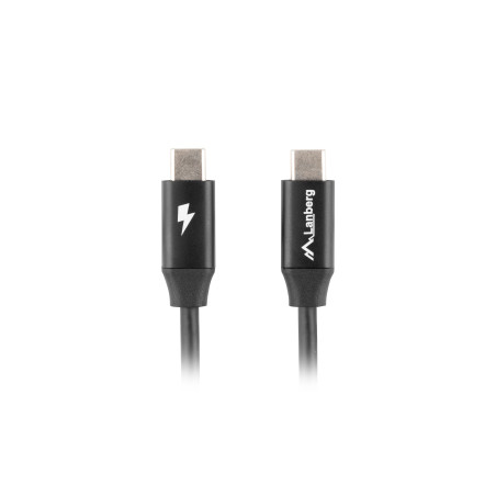 Cable usb lanberg 2.0 macho - usb tipo c macho quick charge 4.0 1.8m negro