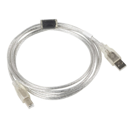 Cable usb tipo b a usb 2.0 tipo a lanberg 1.8m - macho -  macho - transparente