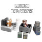 Figura mattel minecraft vagoneta explosiva lanza y choca