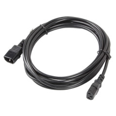 Lanberg CA-C13E-11CC-0050-BK cavo di alimentazione Nero 5 m Accoppiatore C13 Accoppiatore C14