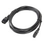 Cable alargador lanberg alimentacion cpu iec320 c13 h -  iec320 c14 m vde 5m