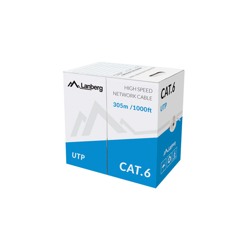 Lanberg LCU6-11CU-0305-S cavo di rete Grigio 305 m Cat6 U/UTP (UTP) Lanberg LCU6-11CU-0305-S cavo di rete Grigio 305 m Cat6 U/UTP (UTP)