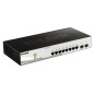 Switch d - link 10 puertos gestionable 8 gigabit ethernet 10 - 100 - 100 2 sfp layer2 smartiii