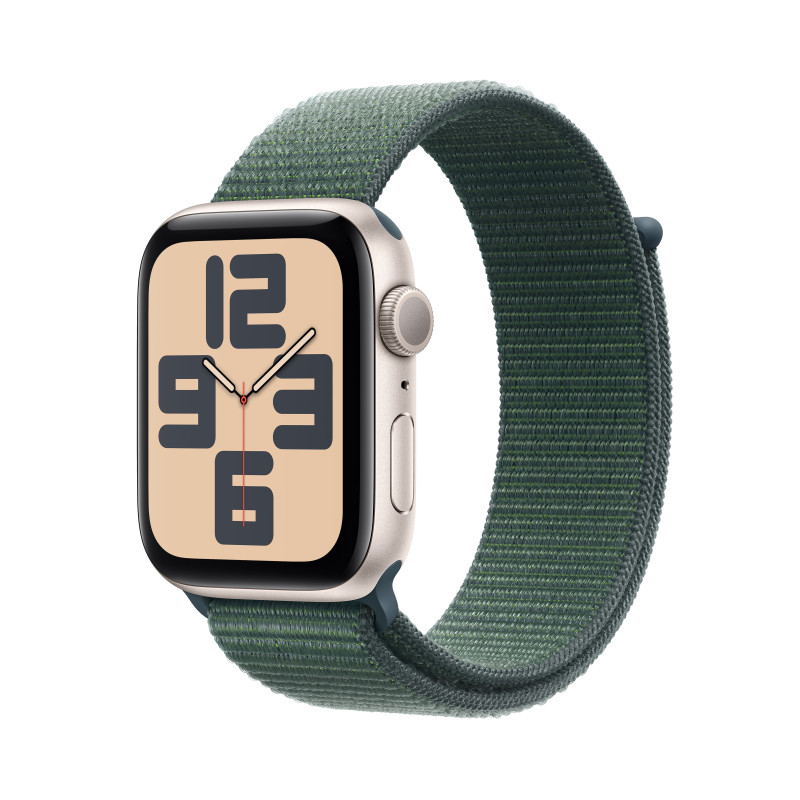Smartwatch apple watch se gps 44mm starlight case green sport loop