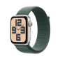 Smartwatch apple watch se gps 44mm starlight case green sport loop