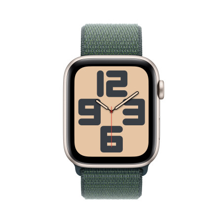 Smartwatch apple watch se gps 44mm starlight case green sport loop