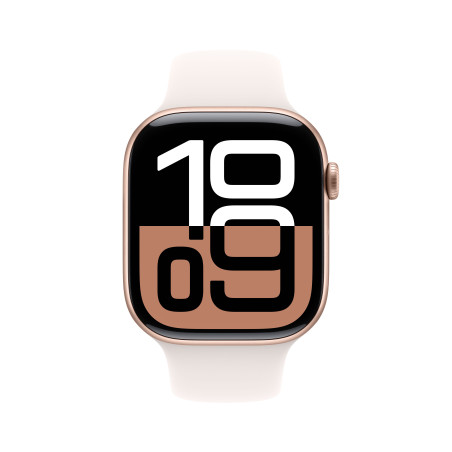 Smartwatch apple watch series 10 gps 46mm rose gold case light blush sport band s - m
