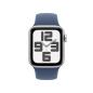 Reloj smartwatch apple watch se gps 40mm silver case denim sport band m - l