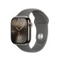 Smartwatch apple watch series 10 gps + cell 42mm natural titanium stone grey sport band s - m