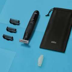 Braun XT3100 regolabarba Batteria 3 mm Bagnato e secco Nero