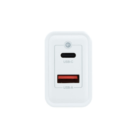Cargador usb de pared coolbox 45w usb tipo a - usb tipo c