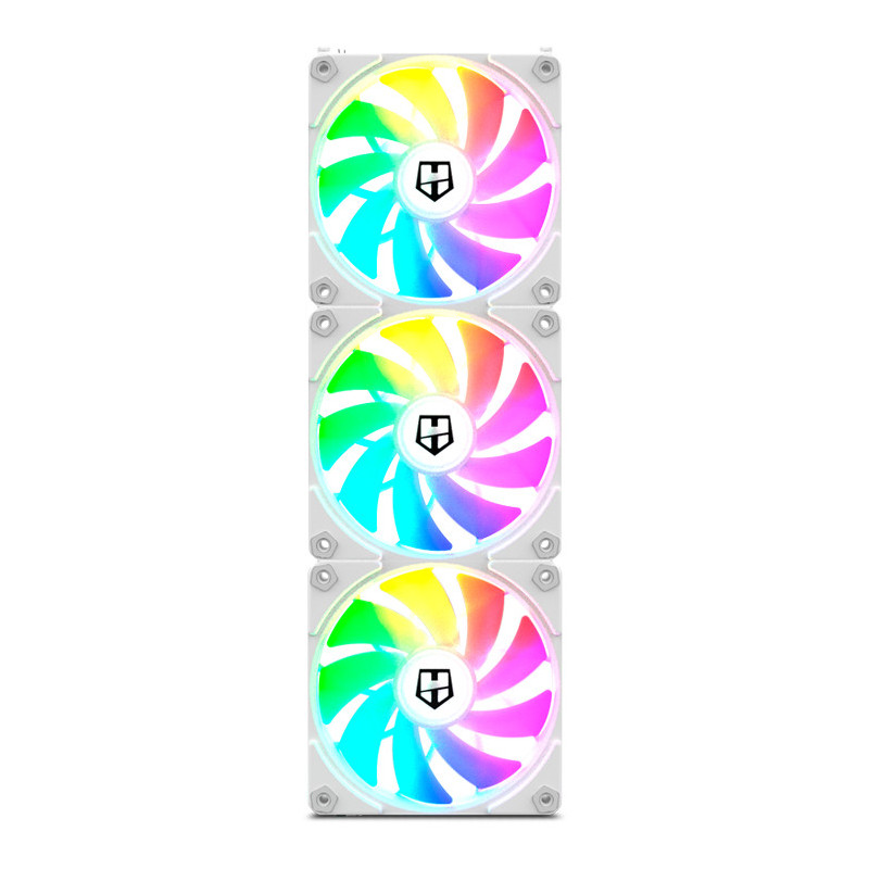 NOX Hummer EASY LINK Case per computer Raffreddatore d'aria 12 cm Bianco 3 pz