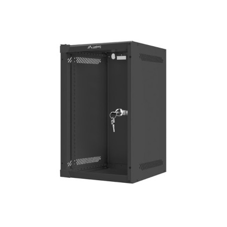 Armario rack lanberg 9u 280x310 auto ensamblado 10 pulgadas hasta 20 kg negro