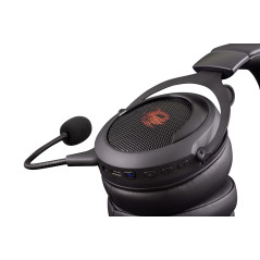 Deep Gaming RGB G01 PRO Auricolare Con cavo e senza cavo A Padiglione USB tipo-C Nero