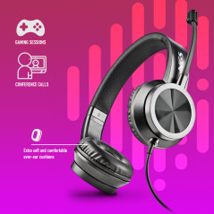 NGS MSX 11 PRO Auricolare Cablato A Padiglione Gaming Nero