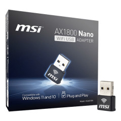 MSI AX1800 Nano WiFi USB Adapter scheda di interfaccia e adattatore USB 2.0