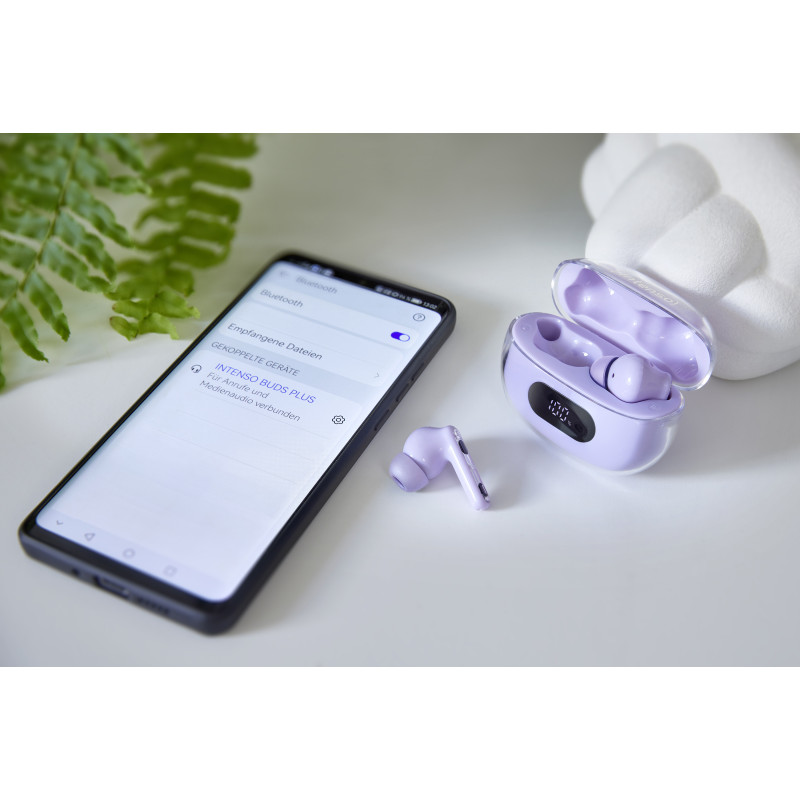 Intenso T313AE Auricolare True Wireless Stereo (TWS) In-ear Chiamate/Musica/Sport/Tutti i giorni USB tipo-C Bluetooth Viola Intenso T313AE Auricolare True Wireless Stereo (TWS) In-ear Chiamate/Musica/Sport/Tutti i giorni USB tipo-C Bluetooth Viola
