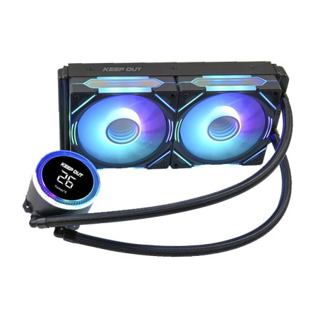 KeepOut XWC-240 PRO sistema di raffreddamento per computer Processore Kit di raffreddamento a liquido 12 cm Nero