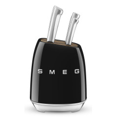 Smeg Ceppo con coltelli 50's Style - Nero LUCIDO - KBSF02BL