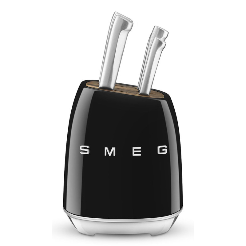 SMEG KNIFE BLOCK 50's STYLE BLACK KBSF02BL
