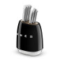 SMEG KNIFE BLOCK 50's STYLE BLACK KBSF02BL