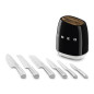 SMEG KNIFE BLOCK 50's STYLE BLACK KBSF02BL