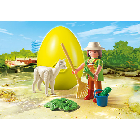 Playmobil cuidadora con alpaca