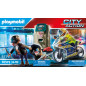 Playmobil ciudad moto de policia persecucion del ladron del dinero