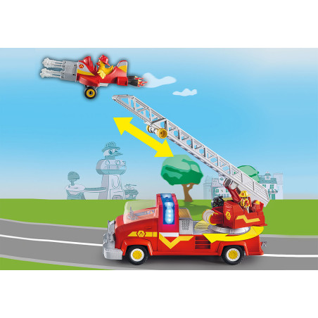 Playmobil duck on call camion de bomberos