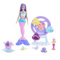 Mueca barbie mattel sirena juego de cuidado con merbaby y foca