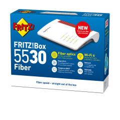 FRITZ!Box 5530 (WITH SFP XGSPON) router wireless Gigabit Ethernet Dual-band (2.4 GHz 5 GHz) Bianco