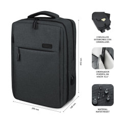 SUBBLIM MOCHILA TRAVELLER AIR PADDING 15.6'' GREY zaino Zaino casual Grigio Poliestere