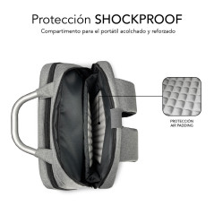 SUBBLIM MOCHILA ELITE AIR PADDING 15.6'' GREY zaino Zaino casual Grigio Poliestere
