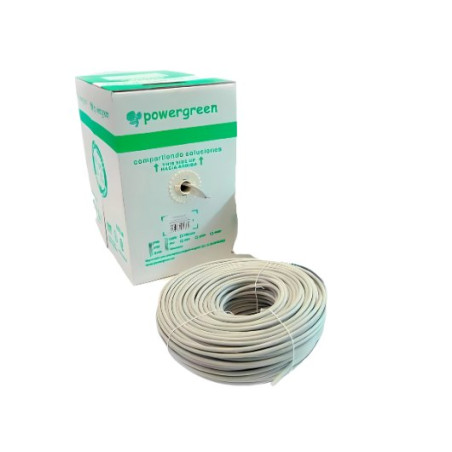 BOBINA DE CABLE PEPEGREEN CAT6 UTP 305M 24AWG/LSZH/GRIS/CAT