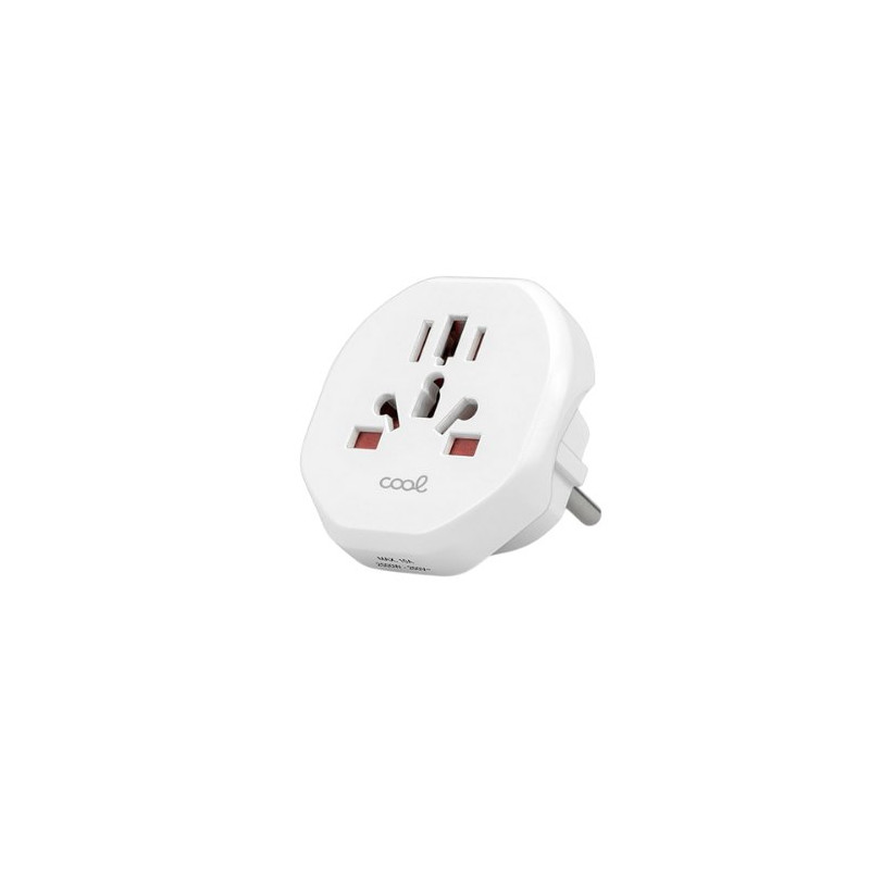 ADAPTADOR ENCHUFE COOL UNIVERSAL EUROPA WHITE