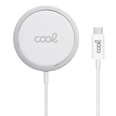 COOL 8434847047577 Caricabatterie per dispositivi mobili Smartphone Argento, Bianco USB Carica wireless Interno