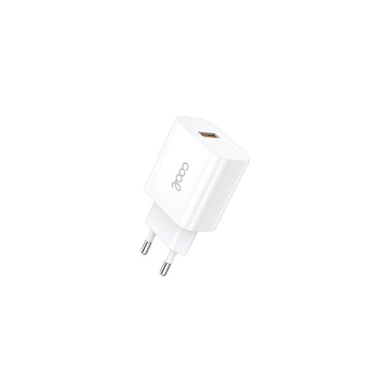 CARGADOR COOL 1USB 12W  2.4 AMP WHITE