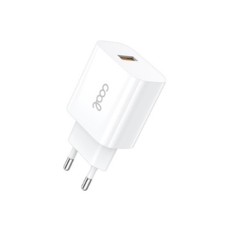 CARGADOR COOL 1USB 12W  2.4 AMP WHITE