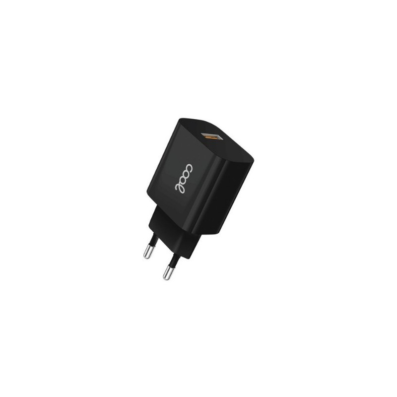 CARGADOR COOL 1USB 12W 2.4 AMP BLACK