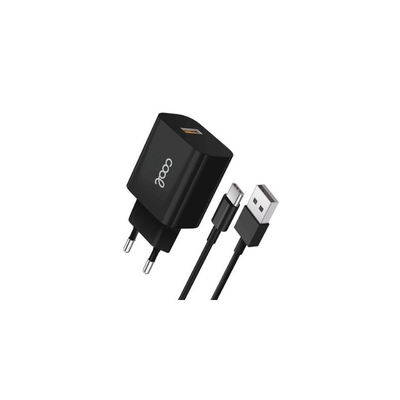 CARGADOR COOL  USB-C 12W 2.4 AMP BLANCK CABLE .,2M
