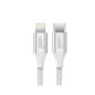 CABLE COOL USB-C A LIGHTNING 1.2M NYLON WHITE
