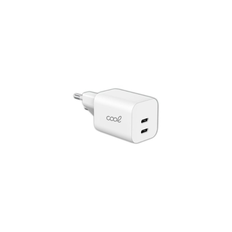 CARGADOR COOL DUAL USBC 35W ULTRA CARGA WHITE