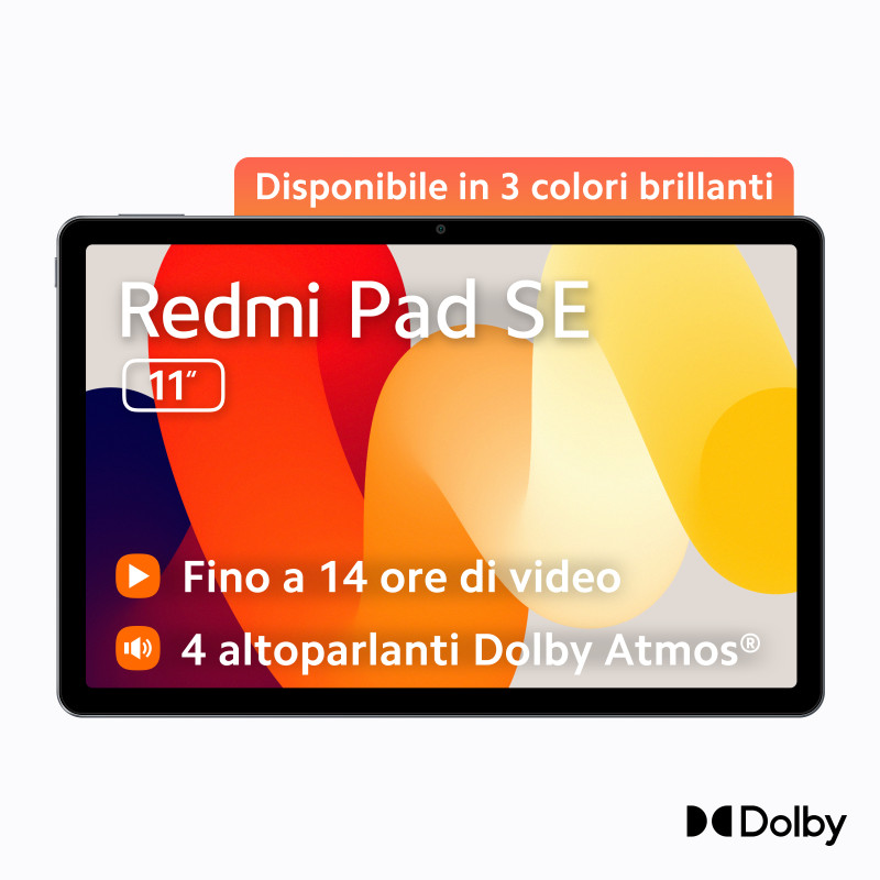 Xiaomi Redmi Pad Pad SE Qualcomm Snapdragon 128 GB 27,9 cm (11") 4 GB Android 13 Grafite, Grigio
