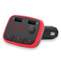 Savio TR-10 trasmettitore FM 87 - 108 MHz Bluetooth/USB Nero, Rosso