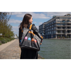 Konix KX PACMAN SHOPPING BAG BLACK Nero Borsa tote