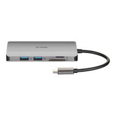 D-Link DUB-M810 Cablato USB 3.2 Gen 1 (3.1 Gen 1) Type-C Alluminio