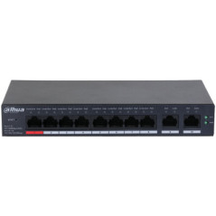 Dahua Technology DH-CS4010-8ET-110 switch di rete Gestito L2 Fast Ethernet (10/100) Supporto Power over Ethernet (PoE) Nero
